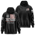 250 Years We The People Hoodie front view — patriotic men's heavyweight hoodie with bold We The People 250th anniversary American graphic