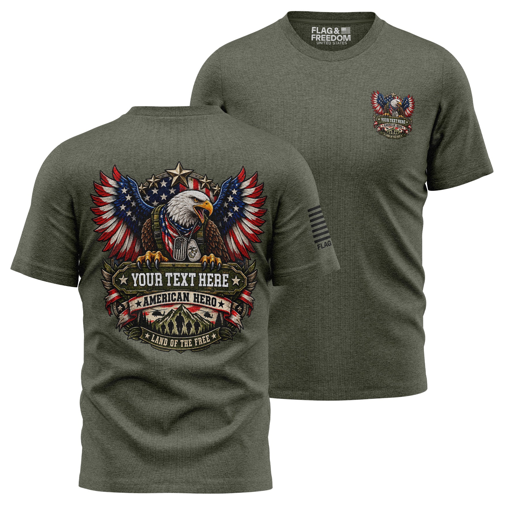 Custom American Hero Mens Shirt