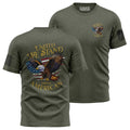 United We Stand T-Shirt front view — patriotic men's cotton tee with bold United We Stand American flag graphic